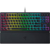 Razer Ornata V3 Tkl Low Profile Keys Mecha Membrane Switchesuv Coated Keycaps Backlit Media Keys 8 Zone Rgb Lighting Spill Resistant W/ Wrist Wrest - CompuMe